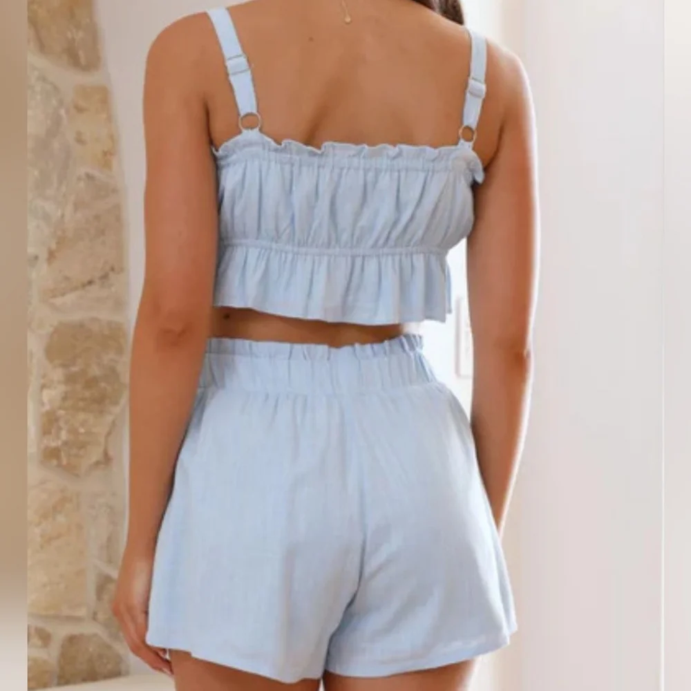 Sweetly Squared Shorts Set - Blue - Picture 3 of 11